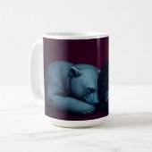 Schwarzbär und Eisbär Kaffeetasse (Vorderseite Links)
