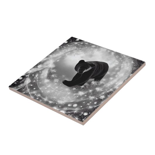 Schwarzbär und Stars Fliese (Seite)