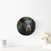 Schwarzbär-Wildnis-Design Runde Wanduhr (Zuhause)