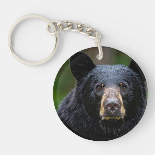 Schwarzbär-Wildnis-Design Schlüsselanhänger (Vorderseite)