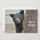 Schwarzbärenbaum Foto Geburtstag Einladung (Vorderseite)