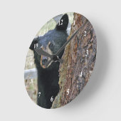 Schwarzbärenbaum-Foto Runde Wanduhr (Winkel)