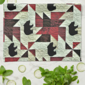 Schwarzbärenquilt Geschirrtuch (Gefaltet)