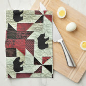 Schwarzbärenquilt Geschirrtuch (Viertel Falte)