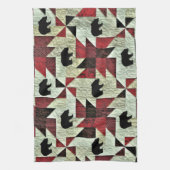 Schwarzbärenquilt Geschirrtuch (Vertikal)