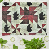Schwarzbärenquilt Geschirrtuch (Gefaltet)