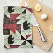Schwarzbärenquilt Geschirrtuch (Viertel Falte)