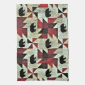 Schwarzbärenquilt Geschirrtuch (Vertikal)