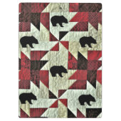Schwarzbärenquilt Klemmbrett (Rückseite)