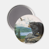 Schwarzbärenrücken Magnet (Vorderseite/Rückseite)