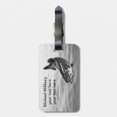 Schwarzbarsch-Fischen Gepäckanhänger (Rückseite vertikal)