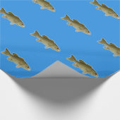 Schwarzbarsch (rote Augenillustration) Geschenkpapier (Ecke)