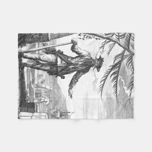 Schwarzbart Fleecedecke (Vorderseite (Horizontal))