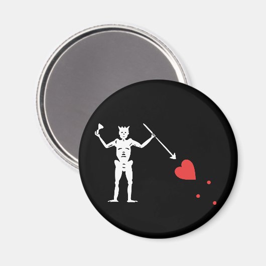 Schwarzbart Magnet (Vorderseite/Rückseite)