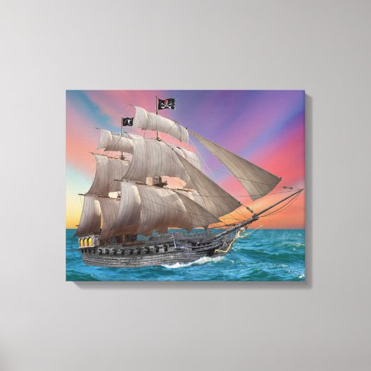 SCHWARZBARTS PIRATENSCHIFF LEINWANDDRUCK (Vorderseite)