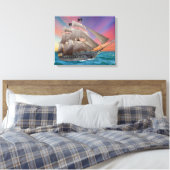 SCHWARZBARTS PIRATENSCHIFF LEINWANDDRUCK (Insitu (Schlafzimmer))