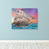 SCHWARZBARTS PIRATENSCHIFF LEINWANDDRUCK (Insitu (Holzboden))
