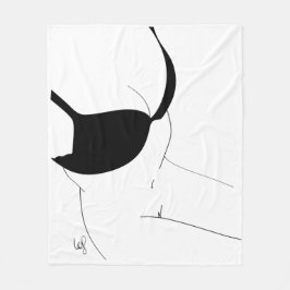 Schwarzbrassiere Fleecedecke