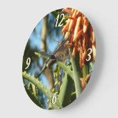 Schwarzbraun-Hummingvogel im Flug Große Wanduhr (Winkel)