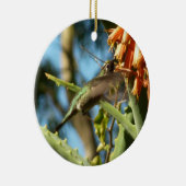 Schwarzbraun-Hummingvogel im Flug Keramikornament (Rechts)