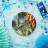 Schwarzbraun-Hummingvogel im Flug Pappteller (Party)