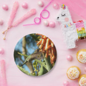 Schwarzbraun-Hummingvogel im Flug Pappteller (Party)