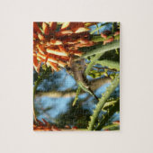 Schwarzbraun-Hummingvogel im Flug Puzzle (Vertikal)