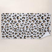 Schwarzbraune Tierhellleoparde Strandtuch (Vorderseite)