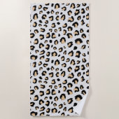 Schwarzbraune Tierhellleoparde Strandtuch (Vorderseite)