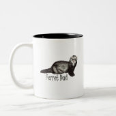Schwarzbriefe des Vaters mit Sable Ferret Zweifarbige Tasse (Links)