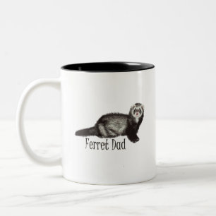 Schwarzbriefe des Vaters mit Sable Ferret Zweifarbige Tasse