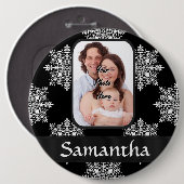 Schwarzdamasken-Foto Button (Vorne & Hinten)