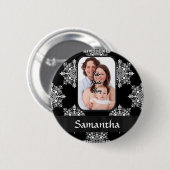 Schwarzdamasken-Foto Button (Vorne & Hinten)