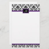 SchwarzDamassorepotheke Briefpapier (Vorne/Hinten)