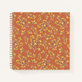 Schwarzdorn-Äste Herbstfarben Notizblock