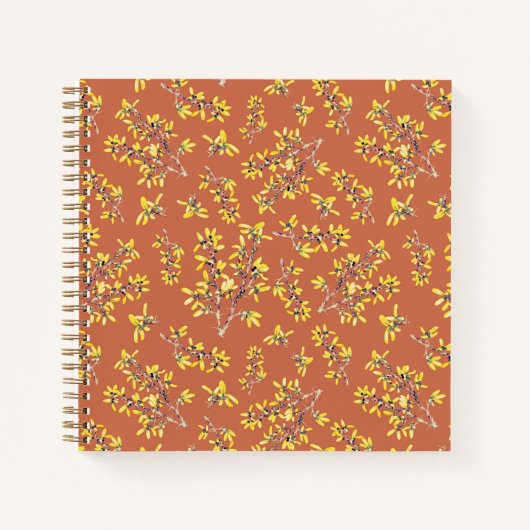 Schwarzdorn-Äste Herbstfarben Notizblock (Vorderseite)