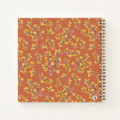 Schwarzdorn-Äste Herbstfarben Notizblock (Rückseite)