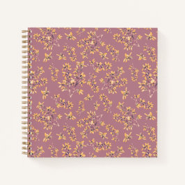 Schwarzdorn-Äste lila gelb Notizblock