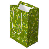 Schwarzdorn-Muster Mittlere Geschenktüte (Vorderseite Schrägansicht)