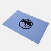 Schwarzdrachenblau Fußmatte (Schrägansicht)