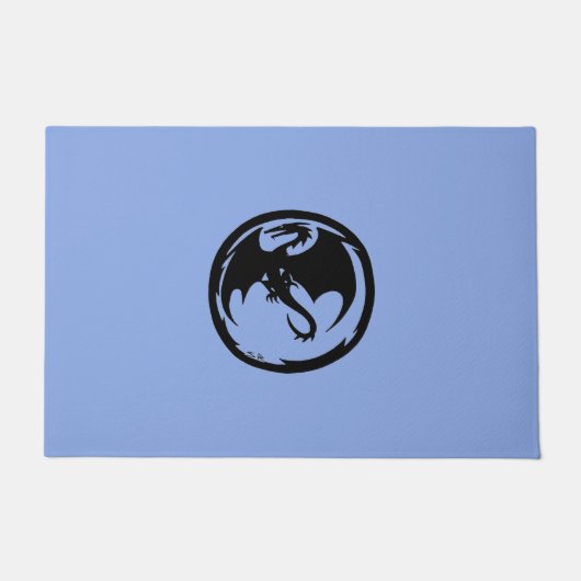Schwarzdrachenblau Fußmatte (Vorderseite)