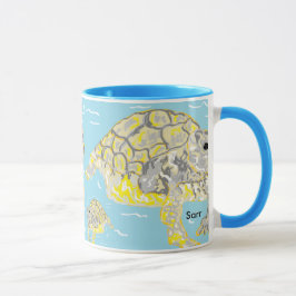 Schwarze 11 oz Combo Tasse Seeschildkröten