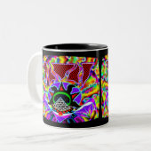 Schwarze 11 oz Zwei-Tonen-Tasse Zweifarbige Tasse (Vorderseite Links)