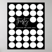 Schwarze 30 Gründe, aus denen wir Sie zum Geburtst Poster (Vorne)