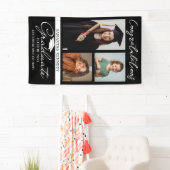Schwarze 3-Foto-Collage-Abschluss-Gratulation Abso Banner (Insitu)