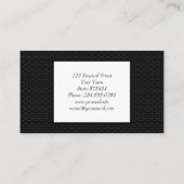 Schwarze 3D-Masche Visitenkarte (Rückseite)