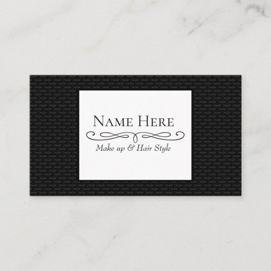 Schwarze 3D-Masche Visitenkarte (Vorderseite)