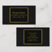 Schwarze 3D-Masche Visitenkarte (Vorne/Hinten)