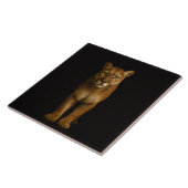 Schwarze 4 Luxe-Fliese mit Silent Prime Puma Fliese (Seite)