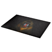 Schwarze 4 Luxe Glasboard Mandrill-Affe Schneidebrett (Ecke)